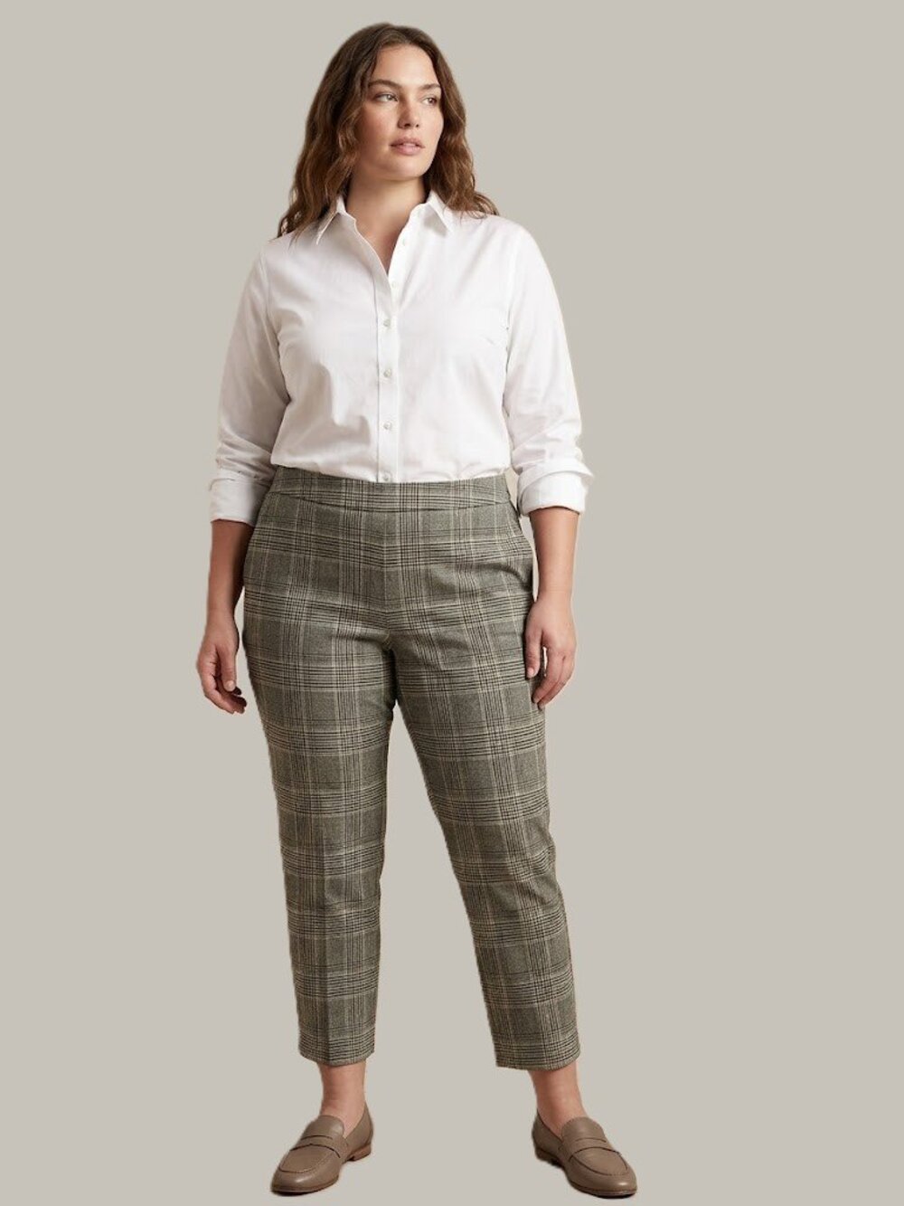 Simply Vera Vera Wang Gray Plaid Capri Pants Size: XXL